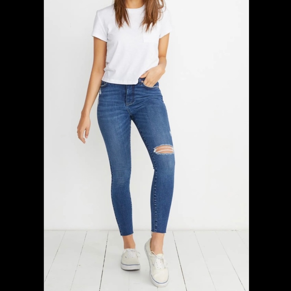 Marine Layer High Waist Skinny Medium Wash Size: M